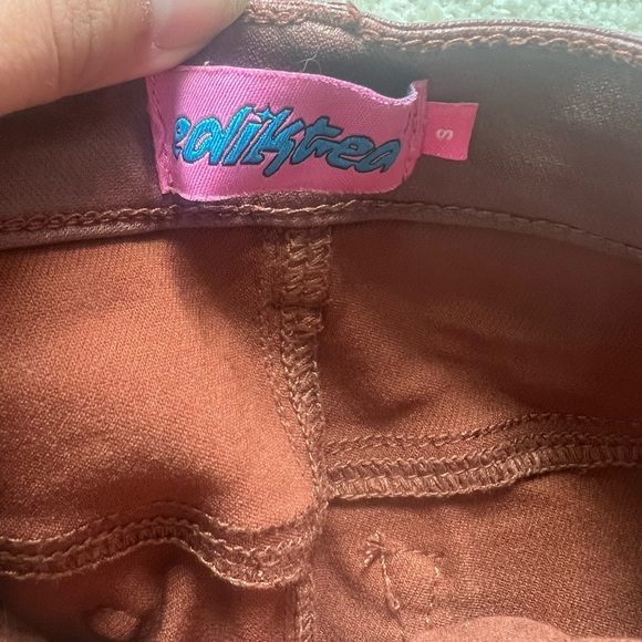 Edikted Luna Faux Leather Flare Jeans - Picture 4 of 4